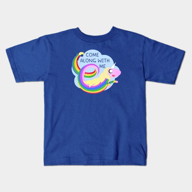 Lady Rainicorn Kids T-Shirt by StrayKoi